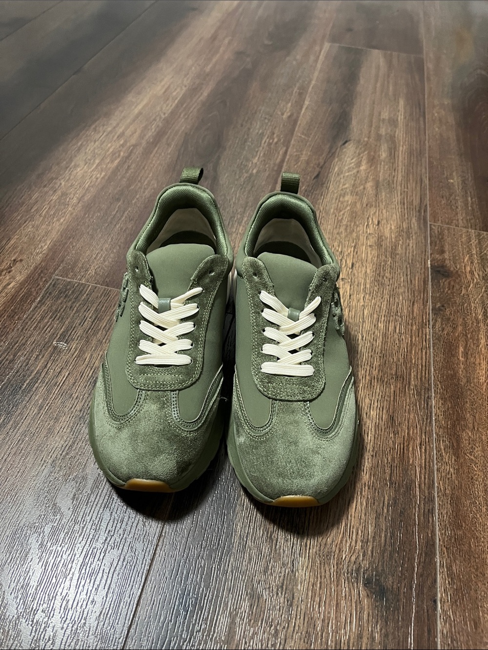 Tory Burch - Good Luck Sneaker - Palm Leaf- Olive Green/Off White - Picture 2 of 8